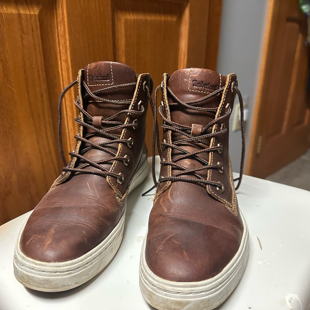 Timberland Brown Leather Casual Boots - Picture 2 of 4